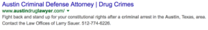 criminal attorney google ad