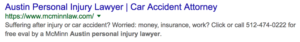 personal injury attorney google listing